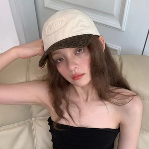 Chất Lượng Cao Retro Mỹ Duckbill Cap Hợp Thời Trang Màu Sắc Bị Chặn Leopard In Mũ Bóng Chày Đa Năng Mềm Top Mát Hip-Hop Phong Cách - Product Image 1