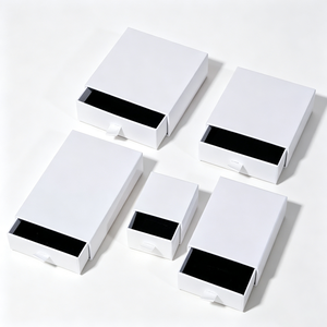 Caja de Joyería Rígida con Cajón Deslizable, Impresa Personalizada, en Varios Tamaños, de Papel Mate, para Guardar Collares y Anillos, con Forro de Felpa - Product Image 3