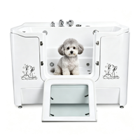 Baignoire de toilettage commerciale DPbathe avec porte latérale, en acrylique, avec ozone, pour chiens de grande et moyenne taille
