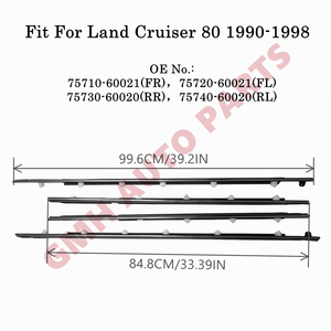 Für Toyota LandCruiser 80 Serie Tür-Weatherstrip Formung schwarzer kompletter Satz Außentürgürtel-Weatherstrip - Product Image 2