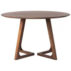 <span class=keywords><strong>Table</strong></span> à manger <span class=keywords><strong>ronde</strong></span> en bois massif <span class=keywords><strong>de</strong></span> luxe léger au design contemporain pour la réception et la salle à manger - Product Image 6