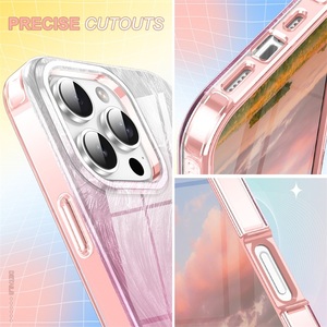 Étui de protection hybride à motif de plumes pour <span class=keywords><strong>iPhone</strong></span> 16 15 14 13 12 <span class=keywords><strong>11</strong></span> <span class=keywords><strong>Pro</strong></span> <span class=keywords><strong>Max</strong></span> Plus protecteur d'écran PET intégré - Product Image 2