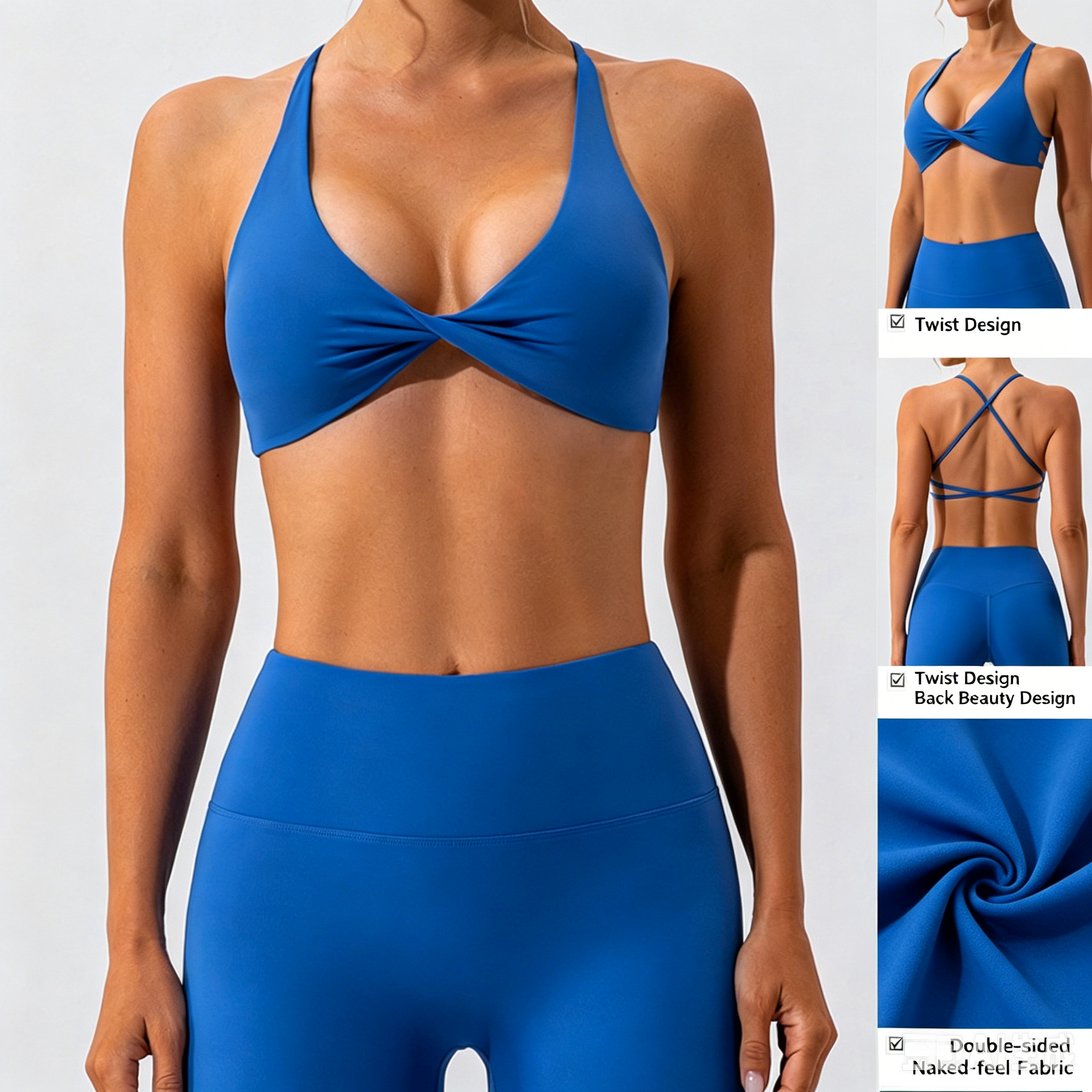 Factory Price Women's Spandex/Nylon Lightweight Seamless Yoga Bra Breathable Gym Fitness Crop Top Skinny Fit Crew Neck With LOGO