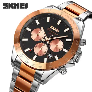 9259 skmeiクォーツ時計男性用時計セット腕時計空白のステンレス鋼クォーツ女性