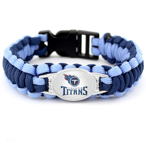 卸売カスタム各種<span class=keywords><strong>NFL</strong></span>アメリカンフットボールチームチャームユニセックス幾何学模様ラップバングルアウトドアサバイバルアクセサリーブレスレット - Product Image 3