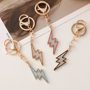 Trendy Stylish Alloy Coin Holder Keychain Lightning Bolt Design Rhinestones Fashion Cartoon <b>Bag</b> <b>Charm</b>-Eye-Catching Birthday Gift - Product Image 4
