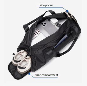 Wholesale Custom Custom New Style <b>Macaron</b> Pastel <b>Pink</b> Travel Sport Yoga Gym Fitness Weekender Nylon Women Duffel Bag - Product Image 5