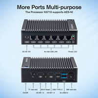 Nouveau Stock Pare-feu Pfsense Mini PC Industriel avec N3710/J3710 6*Inyel I226V Gigabit Ethernet 2*HD Serveur OPNSense Win Linux