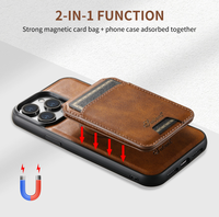 Étui de protection antichoc en cuir PU avec béquille pour iPhone 17, 16 Pro Max, 14, 15 – Idéal pour usage professionnel