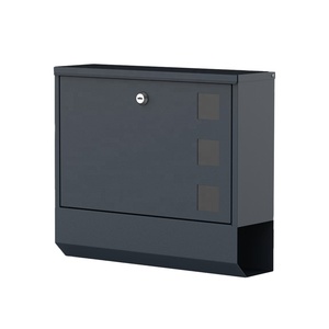 Boîte aux lettres murale de jardin extérieure, sécurisée, résistante aux intempéries, en acier, grande capacité, pour <span class=keywords><strong>la</strong></span> maison et le bureau - Product Image 3