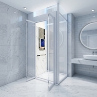 Ascenseur panoramique moderne en verre et acier inoxydable pour 4 personnes, 400 kg, silencieux, à courant alternatif, pour usage résidentiel