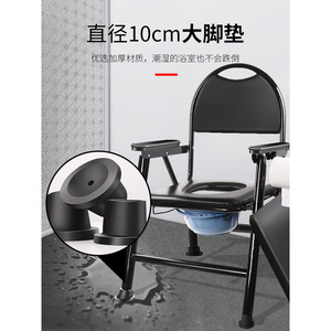 Kang Yuanxiang Portable <b>Commode</b> Chair <b>Folding</b> Toilet For Elderly Pregnant Adults 260 Jin Load Capacity Durable Design - Product Image 5