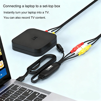 Carte de capture vidéo USB avec connecteur RCA, Plug-and-Play, capture de signal de données AV, compatible Android WIN11 1080p HDTV, ordinateurs, caméras