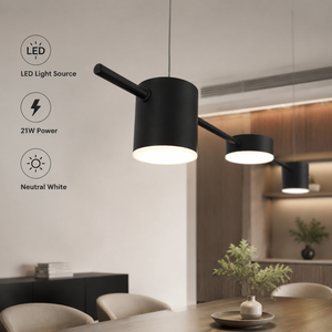 Modern Iron Led Pendant Light 70 Cm 21 W Neutral <b>White</b> <b>Acrylic</b> Shade For Dining Room Kitchen Island Home Decor - Product Image 3
