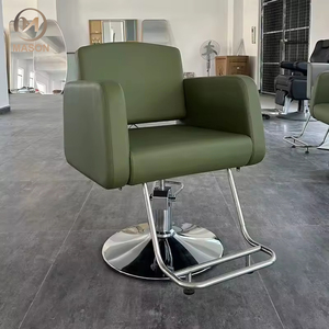 Sillón de Barbería Verde al por Mayor para Salones de Peluquería, Mueble de Belleza en Cuero Sintético - Product Image 5