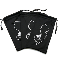 Sacs à cordon en tissu personnalisés en gros avec impression sur soie pour lunettes de soleil et lunettes optiques, sac double cordon