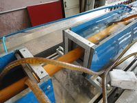 WPC-extrusora de plástico y madera para poste de valla de granja, redondo, de plástico reciclado