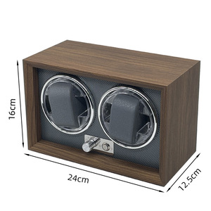 Caja enrolladora de reloj automática de madera con alimentación Usb, caja de reloj de lujo adecuada para relojes mecánicos, cajas de Motor giratorio silencioso - Product Image 5