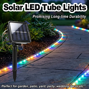 Guirlande Lumineuse Solaire LED 8 Modes 7M 23ft 50 LED IP65 Flexible Câble en Cuivre PVC Décoration de Jardin Fêtes Artisanat LED - Product Image 1