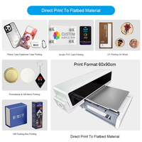 Mesin Printer Inkjet Flatbed UV DTF Visual Positioning Varnish Putih 60X90cm Grosir A1 6090 untuk Produksi Massal