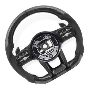 Volant en fibre de carbone à expédition rapide pour Mercedes Benz <span class=keywords><strong>AMG</strong></span> B C E S W166 W177 W205 W213 W212 W218 W222 C63 E63 G63 - Product Image 2