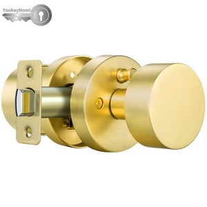 YoukeyHomi Hot Selling Zinc Alloy All-Function Keyed Entry Entrance Keyless Privacy Passage Dummy Round <strong>Door</strong> <strong>Knob</strong> Handle Lock - Product Image 1