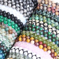 Pulseras de Macramé con Cuentas de Piedra Natural de 6mm, Doble Capa, Pulsera Trenzada con Cordón de Piedras Preciosas, Joyería Hecha a Mano para Mujer y Unisex, Venta al Por Mayor