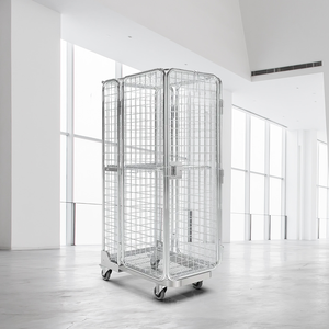 Thép không gỉ Heavy-Duty ráp CuộN container 4 Sides kim loại lồng CuộN xe đẩy với bánh xe mạ kẽm kho OEM/ODM - Product Image 6