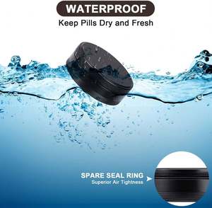 Boîte à pilules promotionnelle avec logo personnalisé, 2/3/4/6/7 compartiments, organiseur de voyage de poche, étui portable étanche pour médicaments - Product Image 6