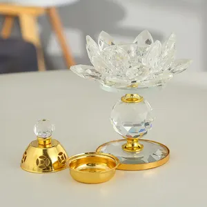arabic incense burner crafts as gifts in wedding party,crystal candle holder glass candle stand, censer wedding decoration