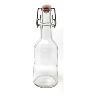 250 Ml (8 Oz) swing Top Glazen Fles 6 Pack Ez Top Groothandel Fabriek Prijs 250 Ml Lege Clear Drinken Drank Container