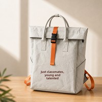 Sac à dos d'affaires personnalisé en papier DuPont, cadeau d'entreprise, sac à dos imperméable de grande capacité pour ordinateur portable avec doublure en toile