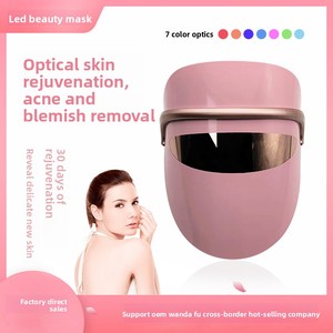 <span class=keywords><strong>Masque</strong></span> facial portable à spectre lumineux rouge et bleu pour le rajeunissement de la peau Photon, élimination des taches d'acné, raffermissement, infusion, massage par vibration - Product Image 2
