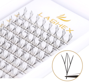 Lashex NOUVEAU 3D Anime Tour Cils Plateaux 0.05 0.07 C CC D Curve Nouvelle Tendance Anime Premade Fan Lashes Anime Elf Eyelash Extensions - Product Image 4
