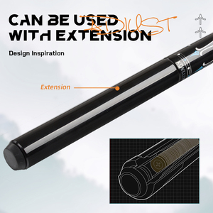 KONLLEN-Palo de fibra de carbono para taco de <span class=keywords><strong>billar</strong></span>, punta de 12,5mm, 3*8/8, pasador de junta, juego de <span class=keywords><strong>billar</strong></span> de agarre de cuero cónico profesional con estuche - Product Image 6