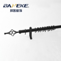 Tringle à Rideau Réglable de Haute Qualité, Robuste et Durable, Télescopique 2M, Barre Unique avec Quatre Filetages