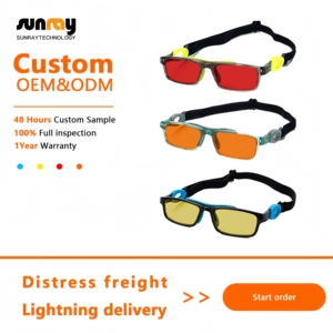 Lunettes de sport unisexes pour le basketball, avec monture rectangulaire en TPE <span class=keywords><strong>PC</strong></span> bloquant 100% de la lumière bleue, boucle rotative, doublure douce, myopie, multicolores - Product Image 2