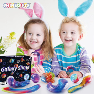 Jouet de slime anti-stress et anti-anxiété, super doux, non collant, en forme de caca d'unicorn, slime galaxie - Product Image 5