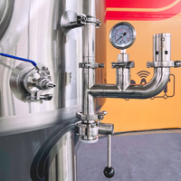 Cuve de Fermentation Cylindrique en Acier Inoxydable de 500L avec Trappe Latérale, Réservoir sous Pression Isolé pour Bière, Fermenteur avec Raccords de Carbonatation