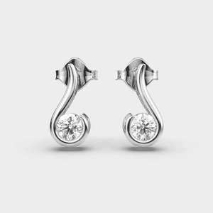 <b>Diamond</b> Stud <b>Earrings</b> with 925 Sterling Silver Stylish Designer Fine Jewelry for Wedding Party Everyday Elegance - Product Image 4