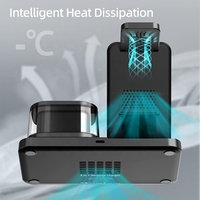 5 In 1 Draagbare Multifunctionele Opvouwbare 15W Snelle Magnetische Draadloze Oplader Wekker Cargador Inalambrico 5 En 1 Para Celular