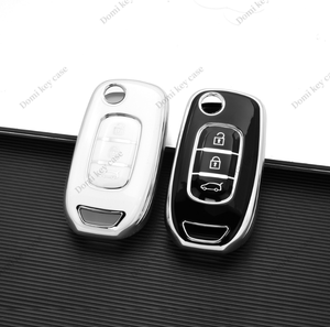 Mode doux TPU or argent bord pour <span class=keywords><strong>renault</strong></span> duster voiture télécommande clé housse <span class=keywords><strong>coque</strong></span> - Product Image 1