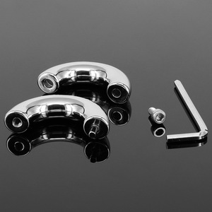Anneaux de chasteté en métal pour hommes, dispositif de retenue du scrotum et des testicules, anneaux pénien, étireurs de testicules, jouets sexuels pour hommes gays, retardateur d'éjaculation - Product Image 5