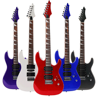 Kit de guitare électrique à 6 cordes avec trémolo à double verrouillage pour débutants, étudiants et performances de musique rock