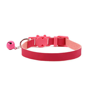 Nuevos Suministros para Mascotas <span class=keywords><strong>Collar</strong></span> Macaron Suave de PU con Adorno de Cuero de Primera Capa para Perros y Gatos - Product Image 4