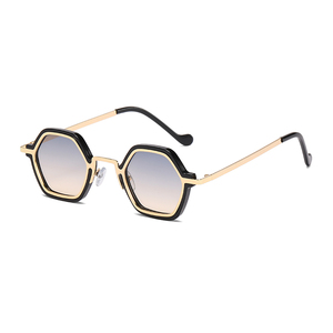 2024 новые модные маленькие овальные солнцезащитные очки для женщин коричневый зеленый UV400 Пользовательский логотип женские оттенки с черной металлической оправой - Product Image 5