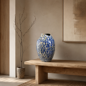 Jarrón de Cerámica Retro de Estética Oriental Wabi <span class=keywords><strong>Sansan</strong></span>, Decoración Floral, Jarrón Abstracto Artístico Contemporáneo Hecho a Mano - Product Image 2