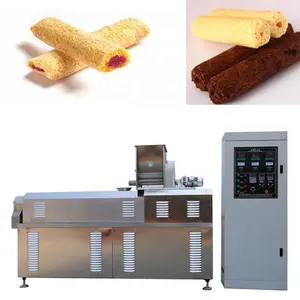 corn puff chocolate core filled snack food production line extruded center filling snacks making machine