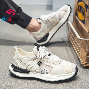 Baskets rétro à plateforme pour hommes, à lacets, antidérapantes, respirantes et confortables pour les sports décontractés - Product Image 4