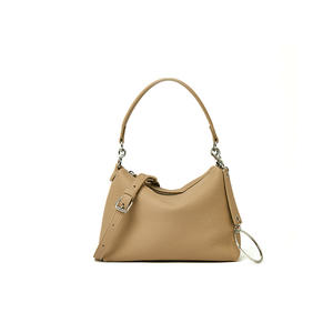 حقائب كتف فاخرة للنساء وصلت حديثًا لعام 2024، حقائب يد للنساء بتصميم حزام مزدوج من جلد البولي يوريثان بلون موحد - Product Image 2